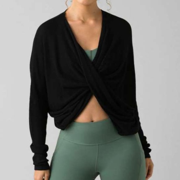 Prana Sweaters - NWT PrAna Narcisso Yoga Wrap Sweater Black M